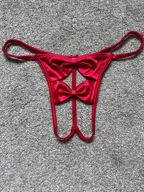 Victoria’s Secret Crotchless Red Bow Panty